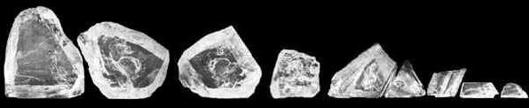 Nine largest rough diamonds cut from the Cullinan diamond (before final cuts and polish)